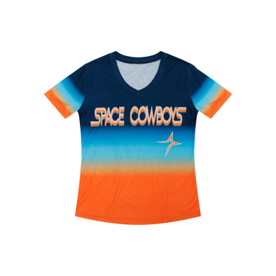 Sugar Land Space Cowboys Forever Collectibles Women's Tee Fauxback Sublimated